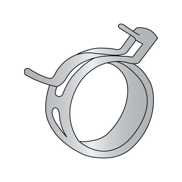 Rotor Clip Hose Clamp #27 TB DF Silver HCRB-027-FS